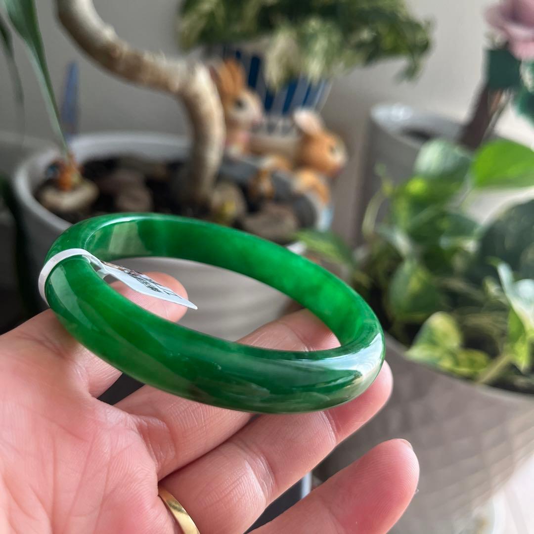濃緑翡翠バングル