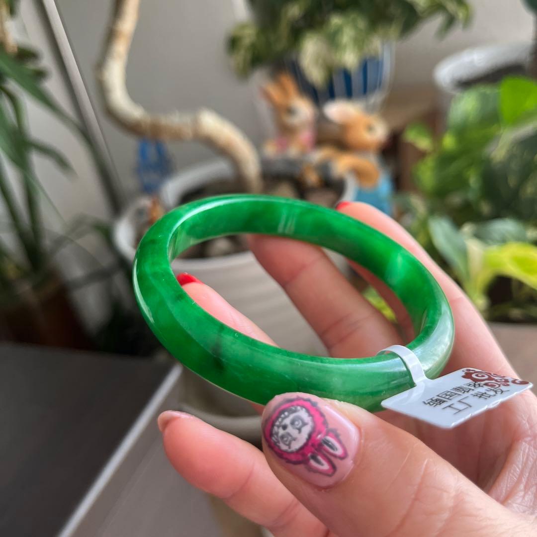 濃緑翡翠バングル