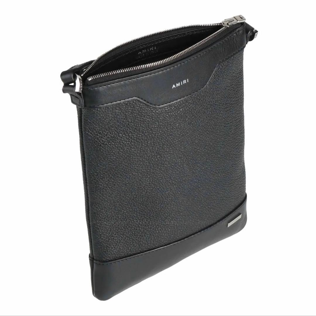 AMIRI ブラックレザー ショルダーバッグ