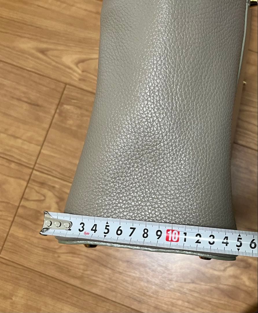 【美品】PELLE MORBIDA グレー レディース　レザートートバッグ