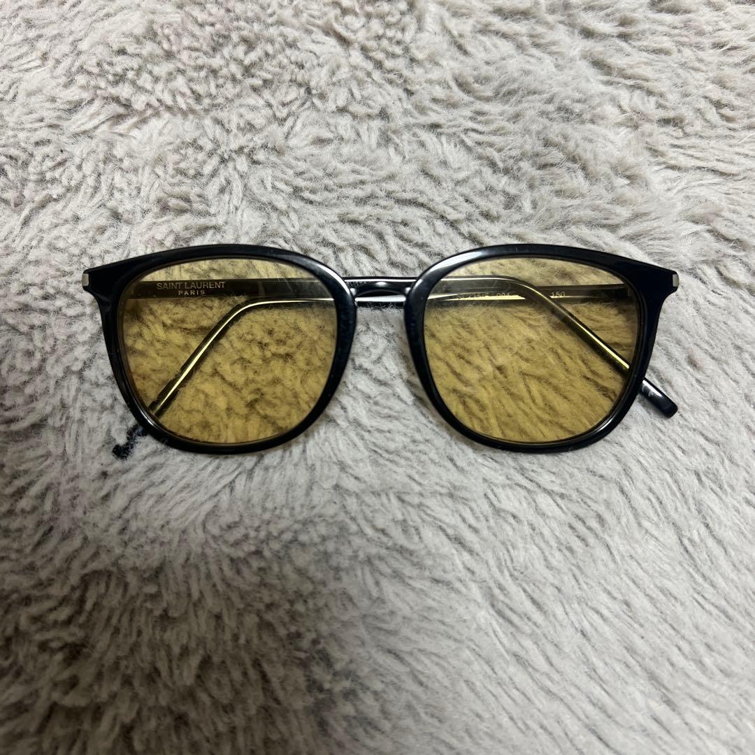 SAINT LAURENT ブラック イエローレンズ サングラス