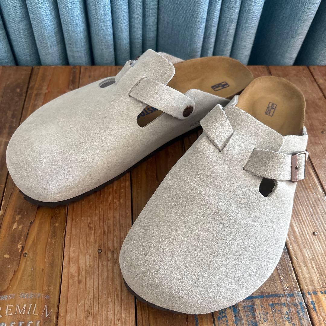 BIRKENSTOCK スエードサボサンダル 44 グレー
