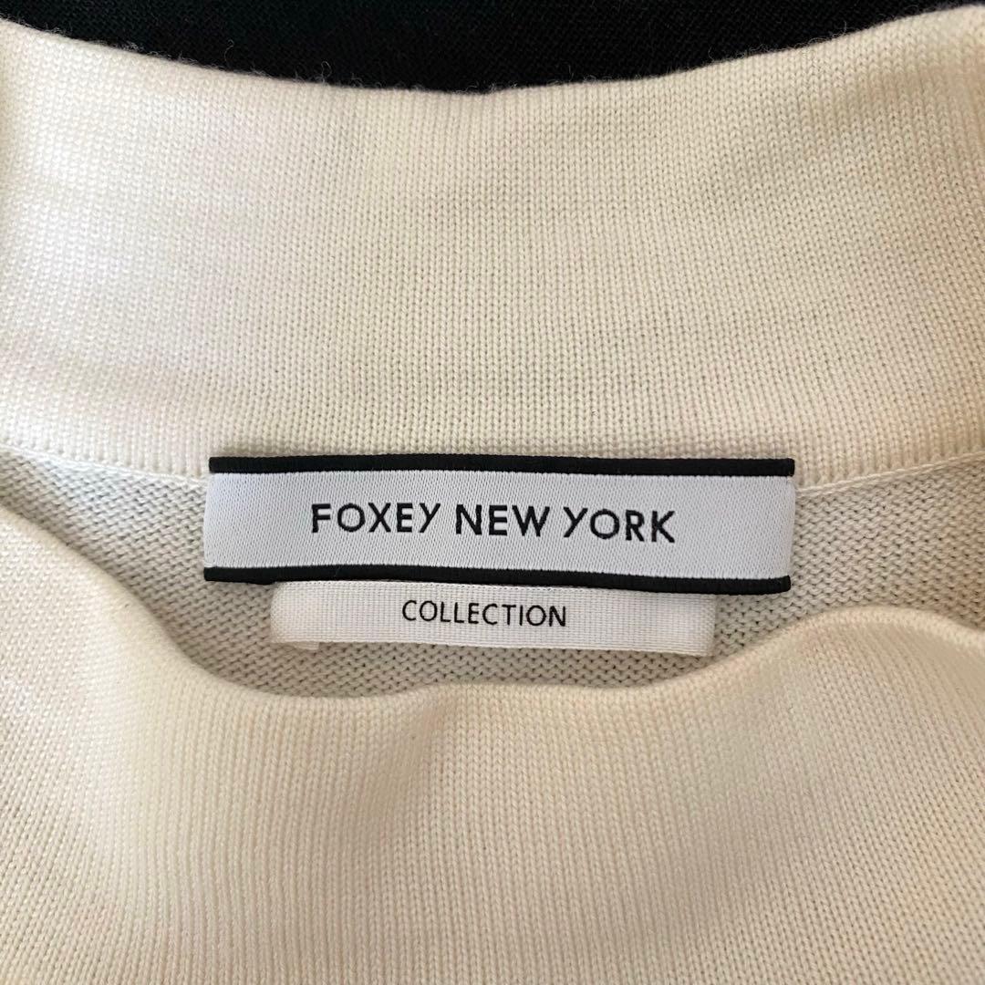 近年✨フォクシーニューヨーク　エバーグリーン　ニットワンピース　ウール100%