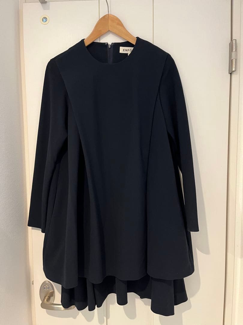 miya　ENFOLD ダブルクロス ストレッチレイヤード　ネイビー