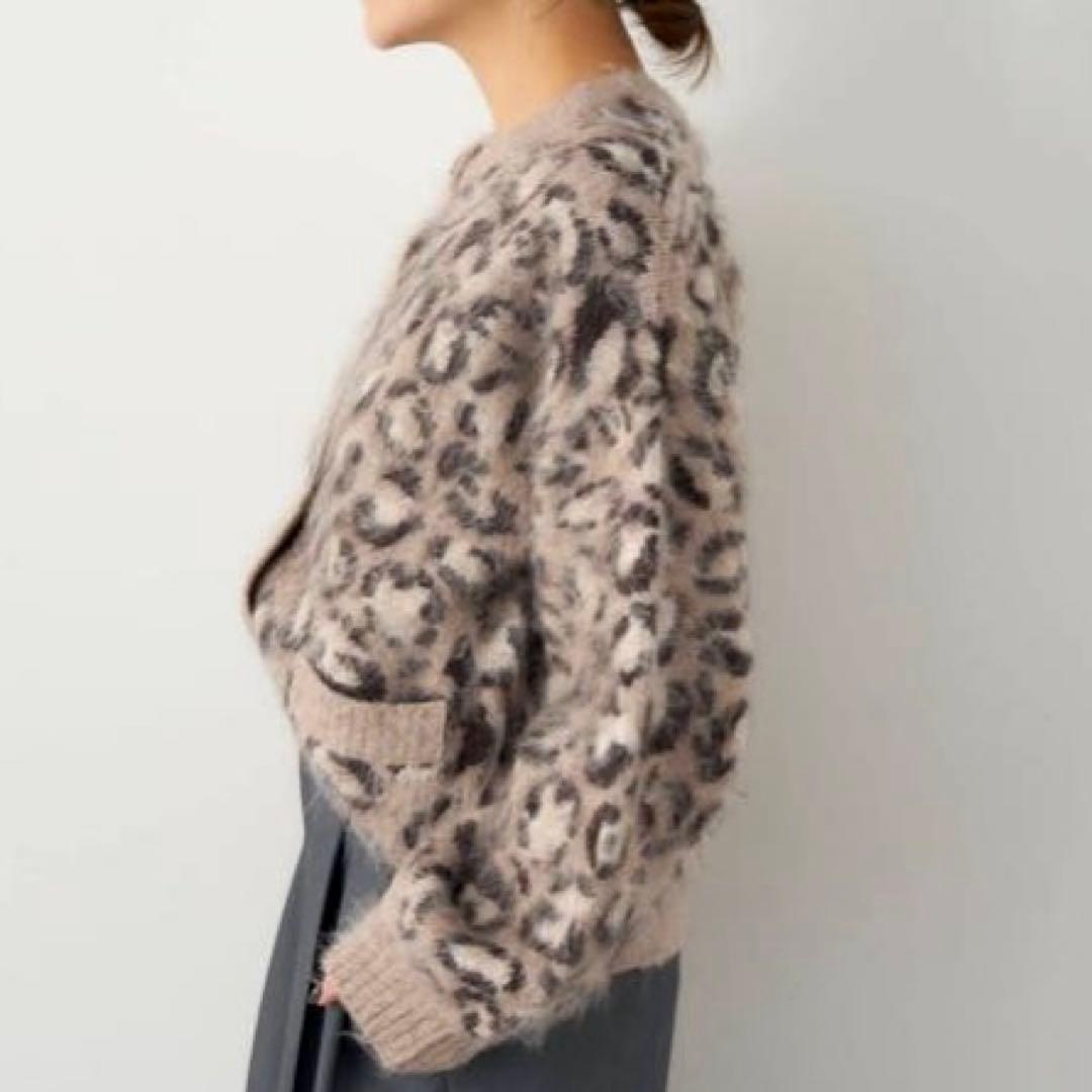 新品　完売品　ジャーナルスタンダード　シャギーニット　カーディガン　レオパード