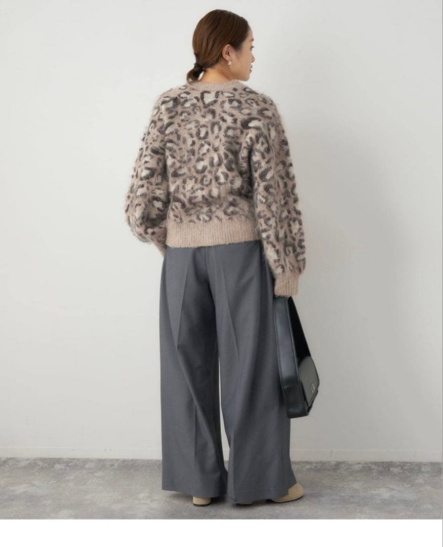 新品　完売品　ジャーナルスタンダード　シャギーニット　カーディガン　レオパード