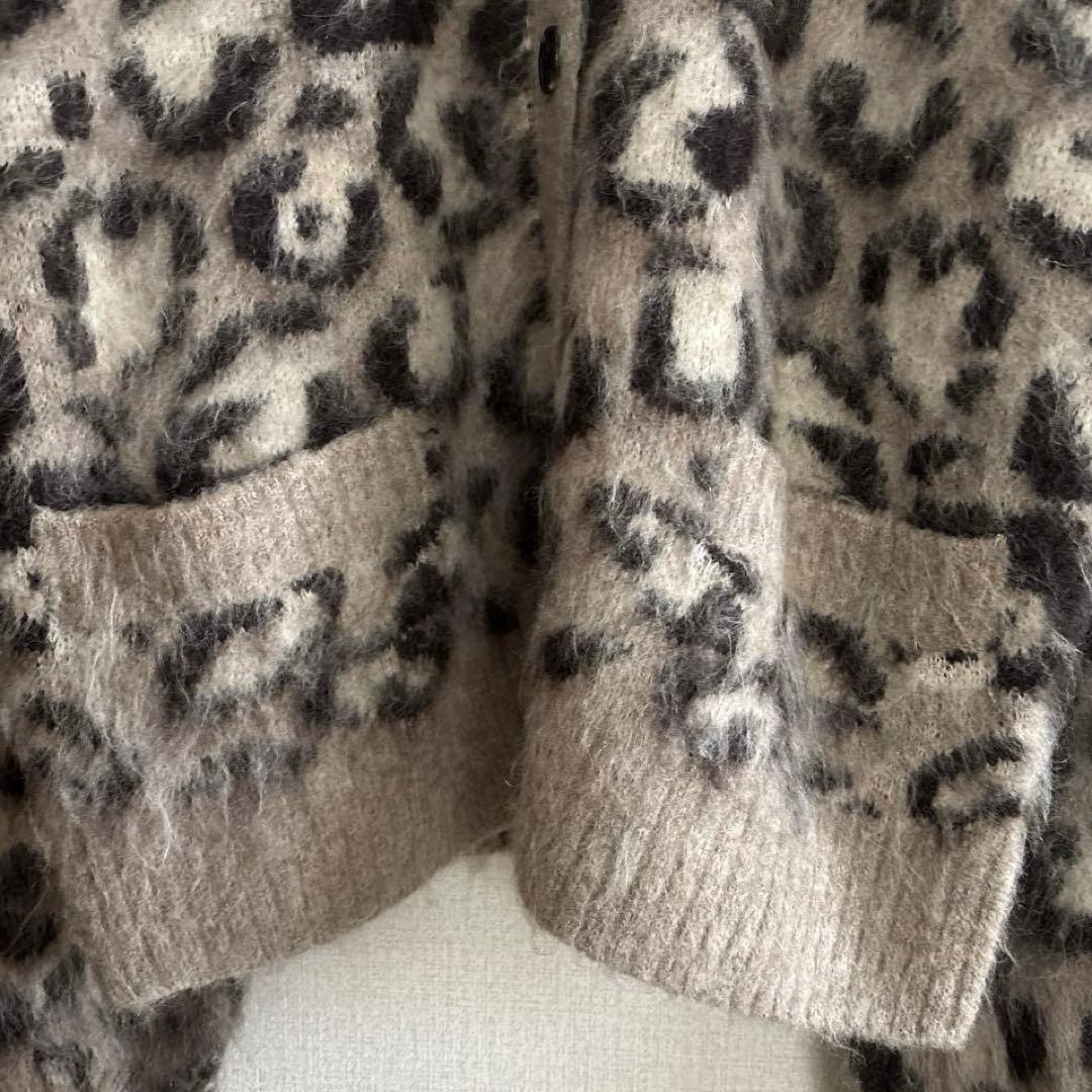 新品　完売品　ジャーナルスタンダード　シャギーニット　カーディガン　レオパード