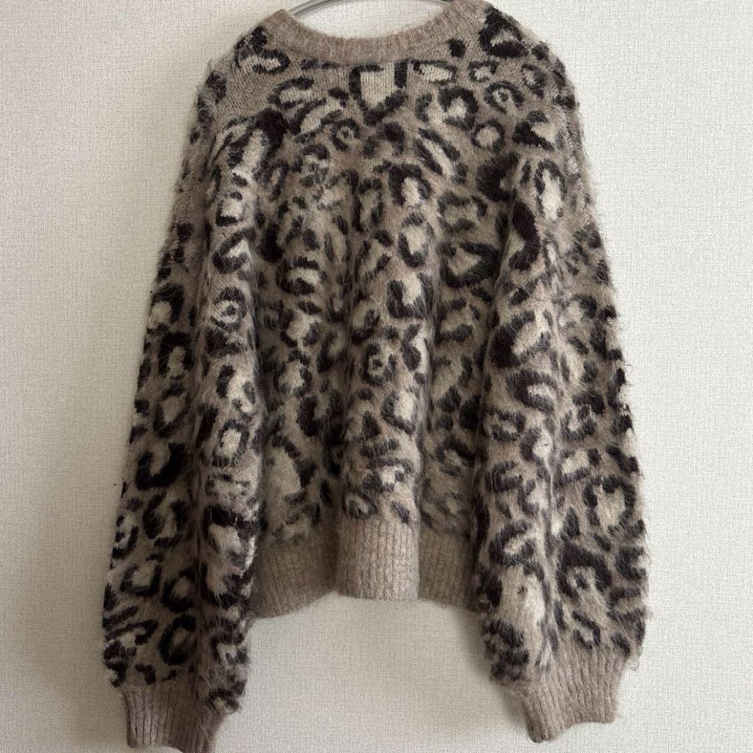 新品　完売品　ジャーナルスタンダード　シャギーニット　カーディガン　レオパード