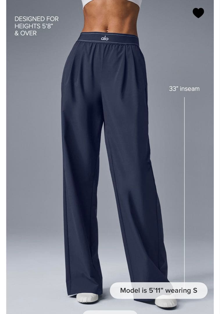 正規品未使用Alo yogaヨガパンツ　ネイビー　Sサイズ　long アローヨガ