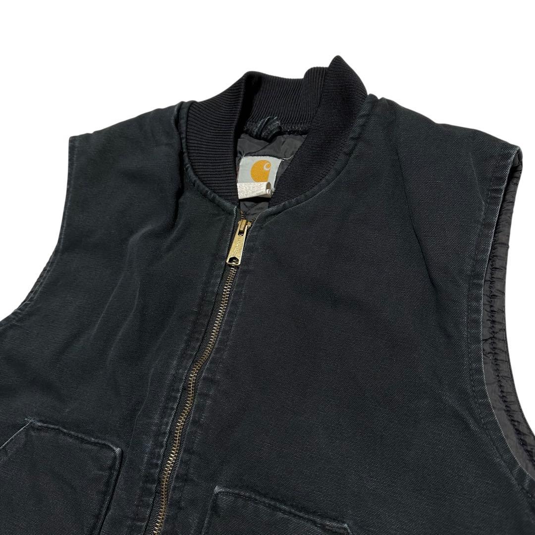 00s USA製 カーハート 腰ゴム　ダックベスト V01BLK
