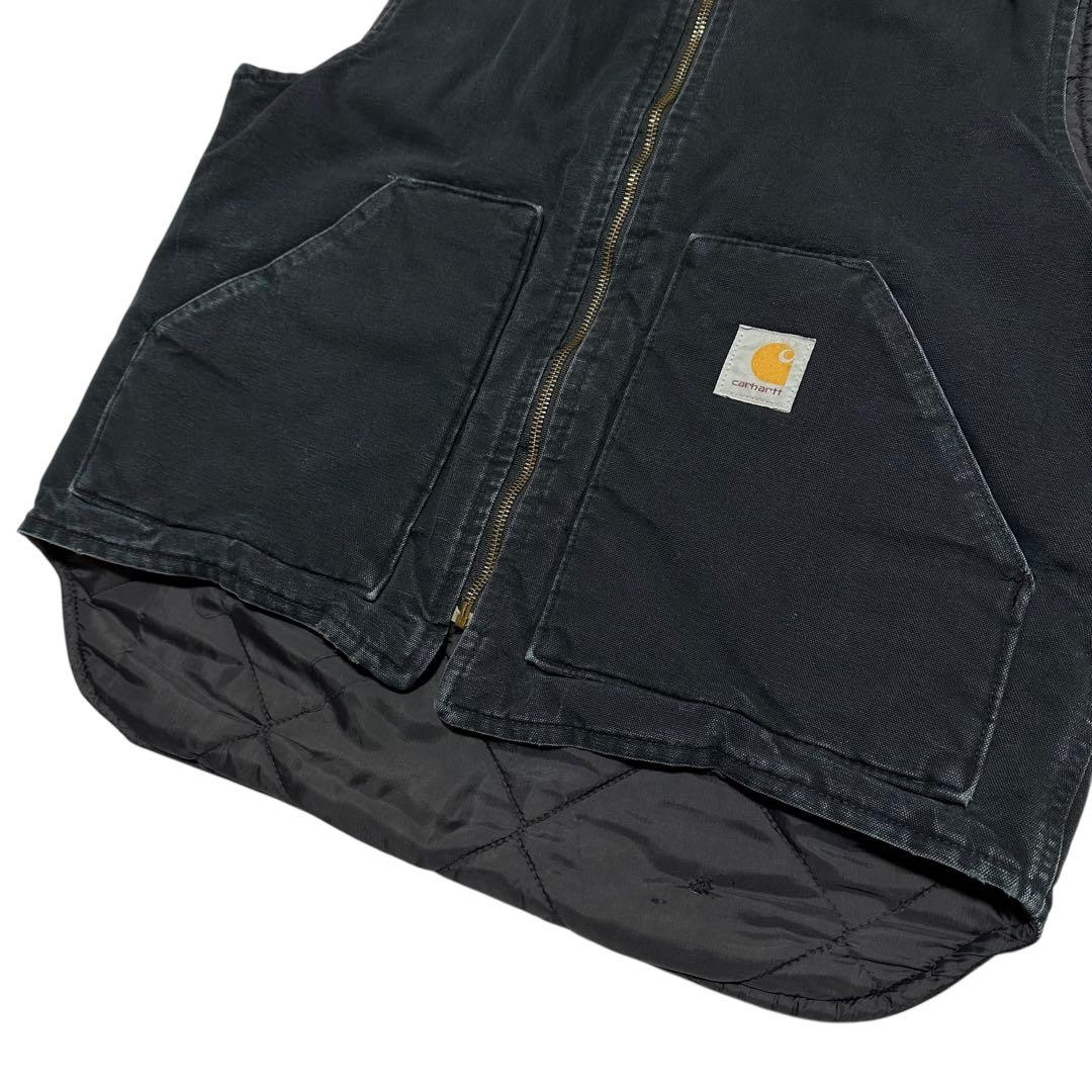 00s USA製 カーハート 腰ゴム　ダックベスト V01BLK
