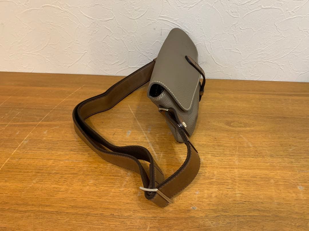 G1016-05★未使用 WILD SWANS ウエストポーチレザー 茶色系