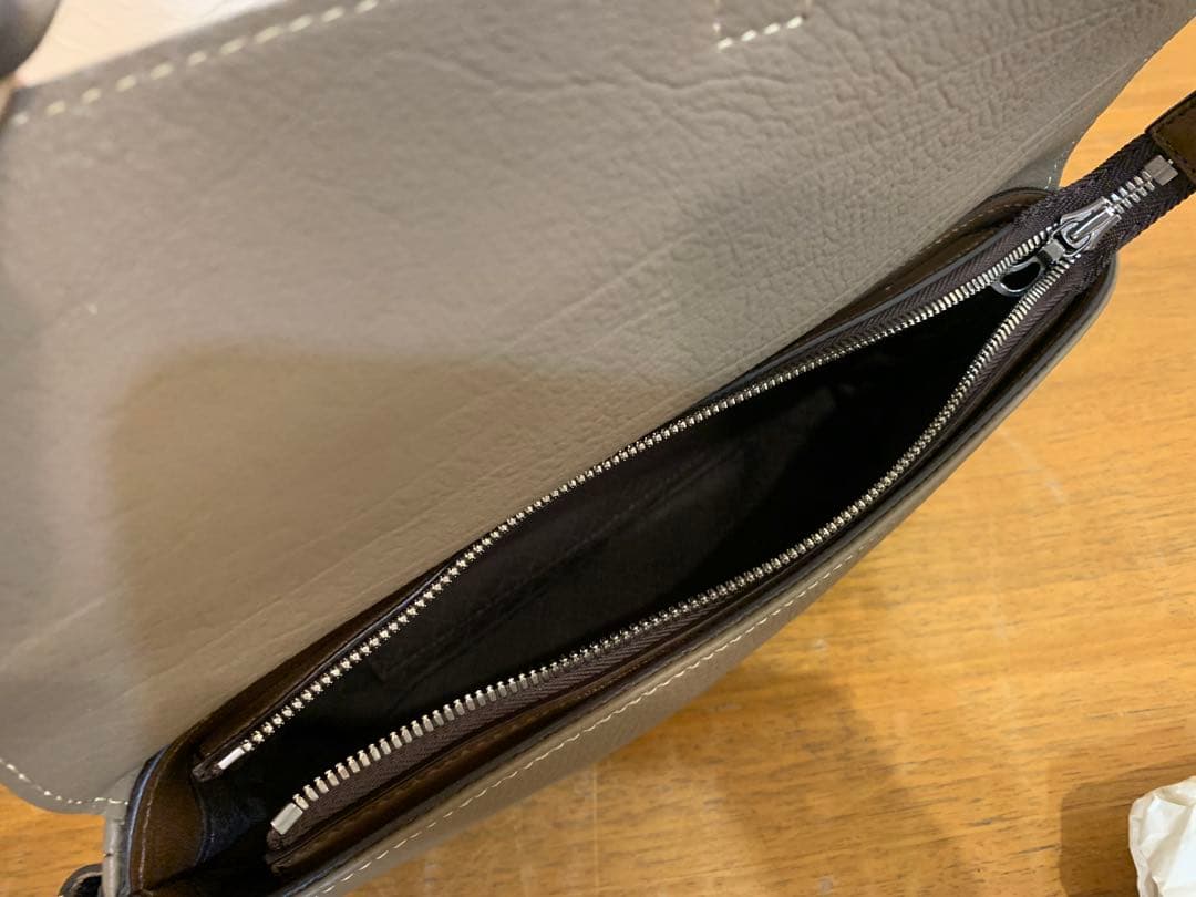 G1016-05★未使用 WILD SWANS ウエストポーチレザー 茶色系