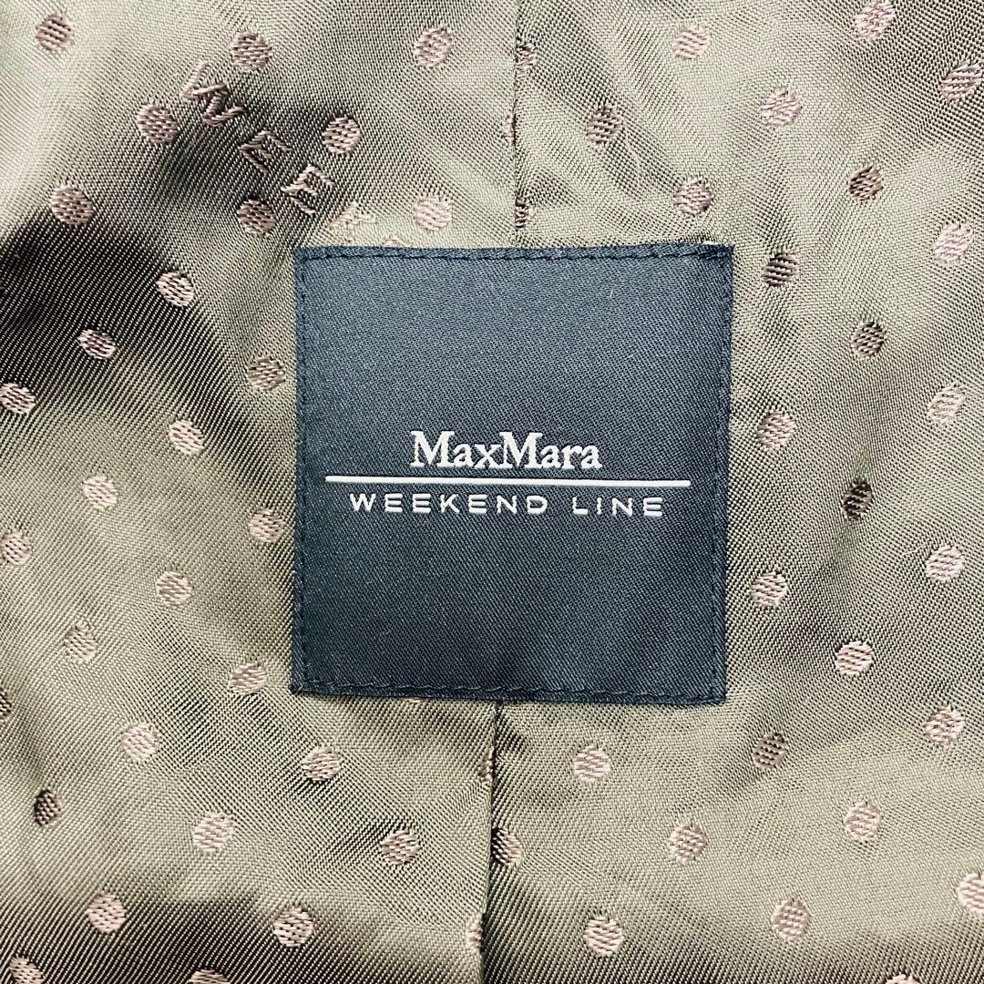 超希少サイズ　美品　マックスマーラ　スタンドカラーコート　ヘリンボーン　XL