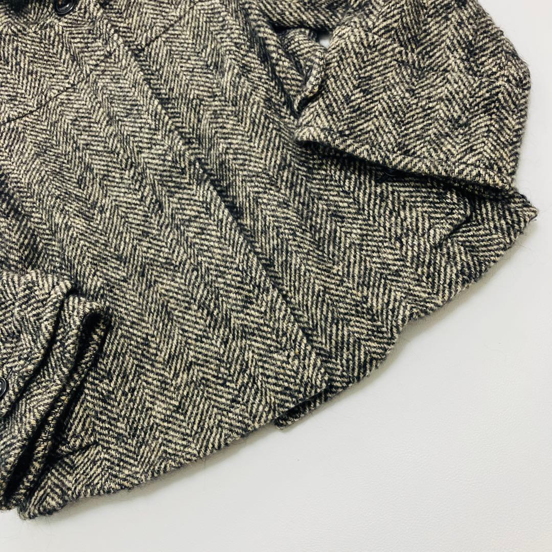 超希少サイズ　美品　マックスマーラ　スタンドカラーコート　ヘリンボーン　XL