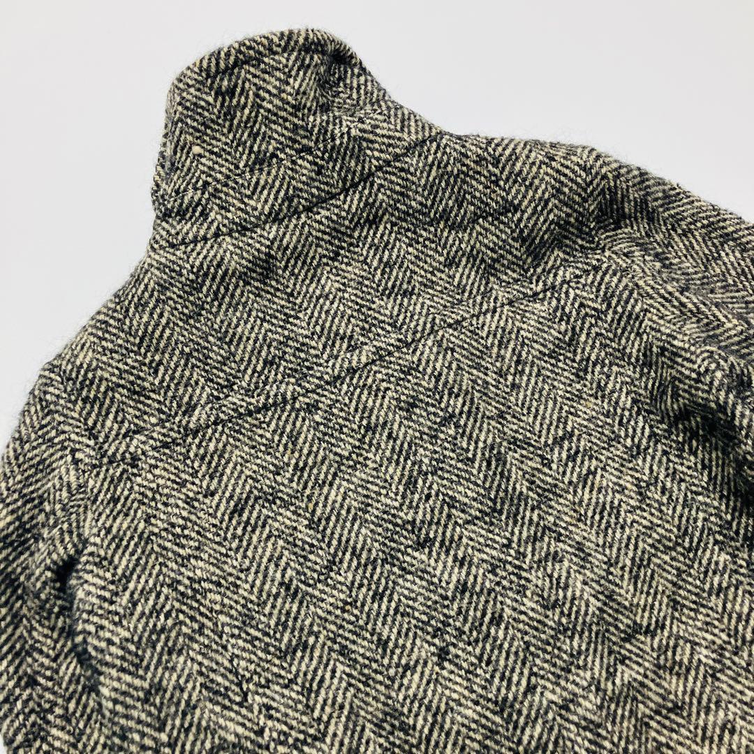 超希少サイズ　美品　マックスマーラ　スタンドカラーコート　ヘリンボーン　XL