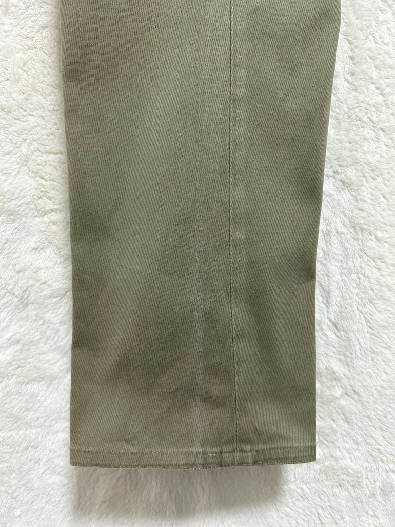【美品】INCOTEX メンズ 製品染め パンツ 46 M 79cm 薄カーキ