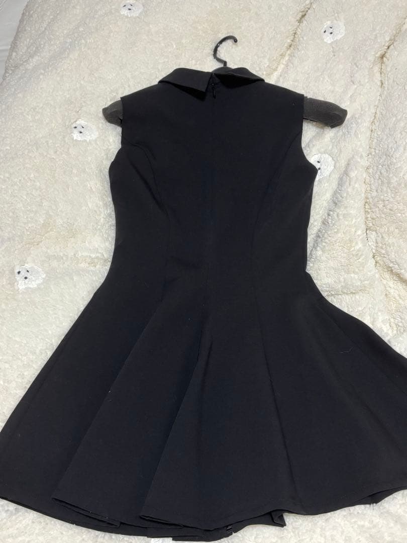 ROBEdeFLEURS/襟付きノースリーブフレアミニキャバドレス