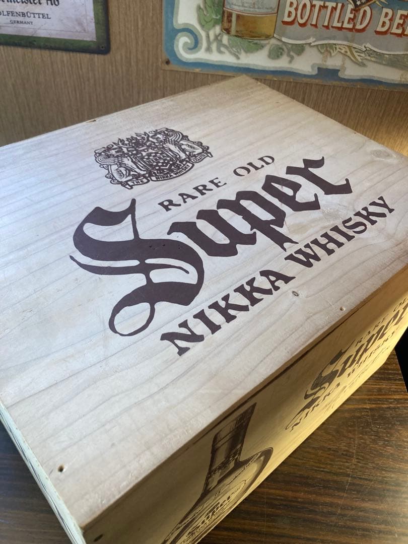 スーパーニッカ ウイスキー ヴィンテージ 木箱 酒 昭和 レトロ 収納 ボックス