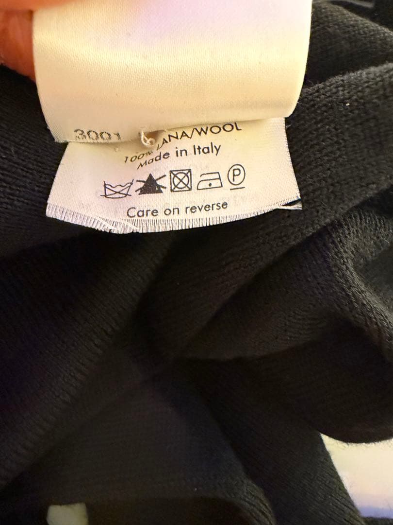 アレキサンダーマックイーン黒 スカーフ付き 長袖ニットワンピース