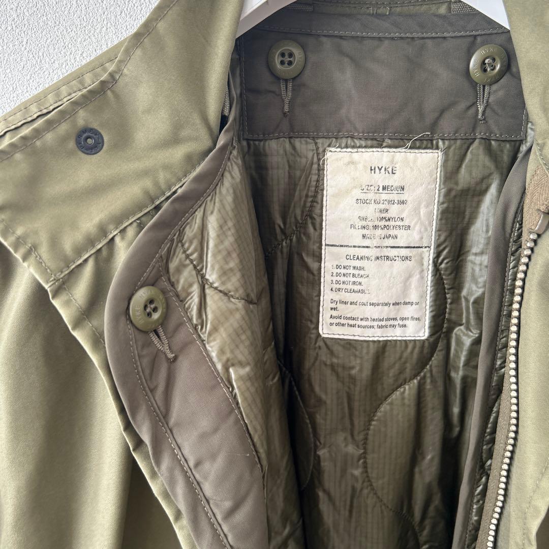 HYKE モッズコート M オリーブ
