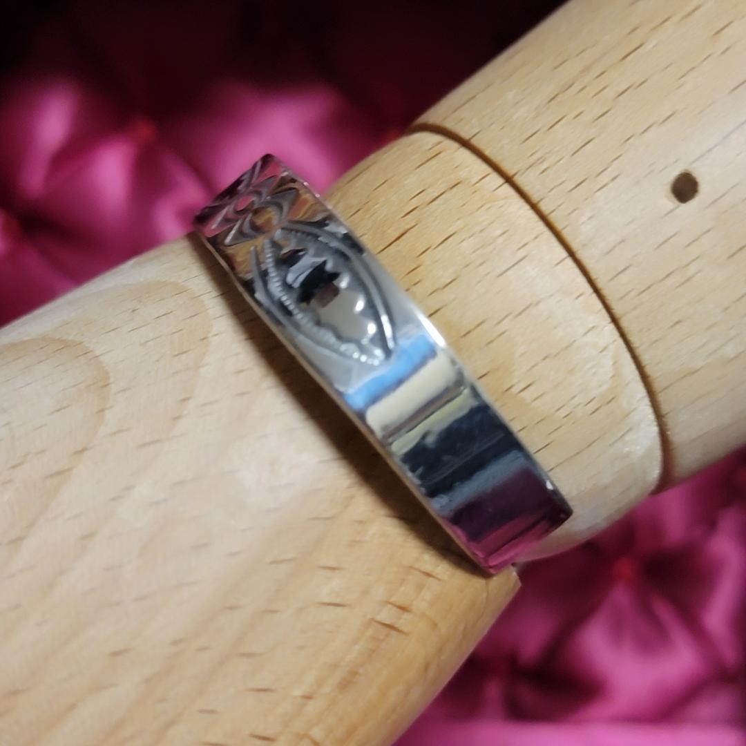 ビンテージ スタンプワークのシルバーバングル インディアンジュエリー