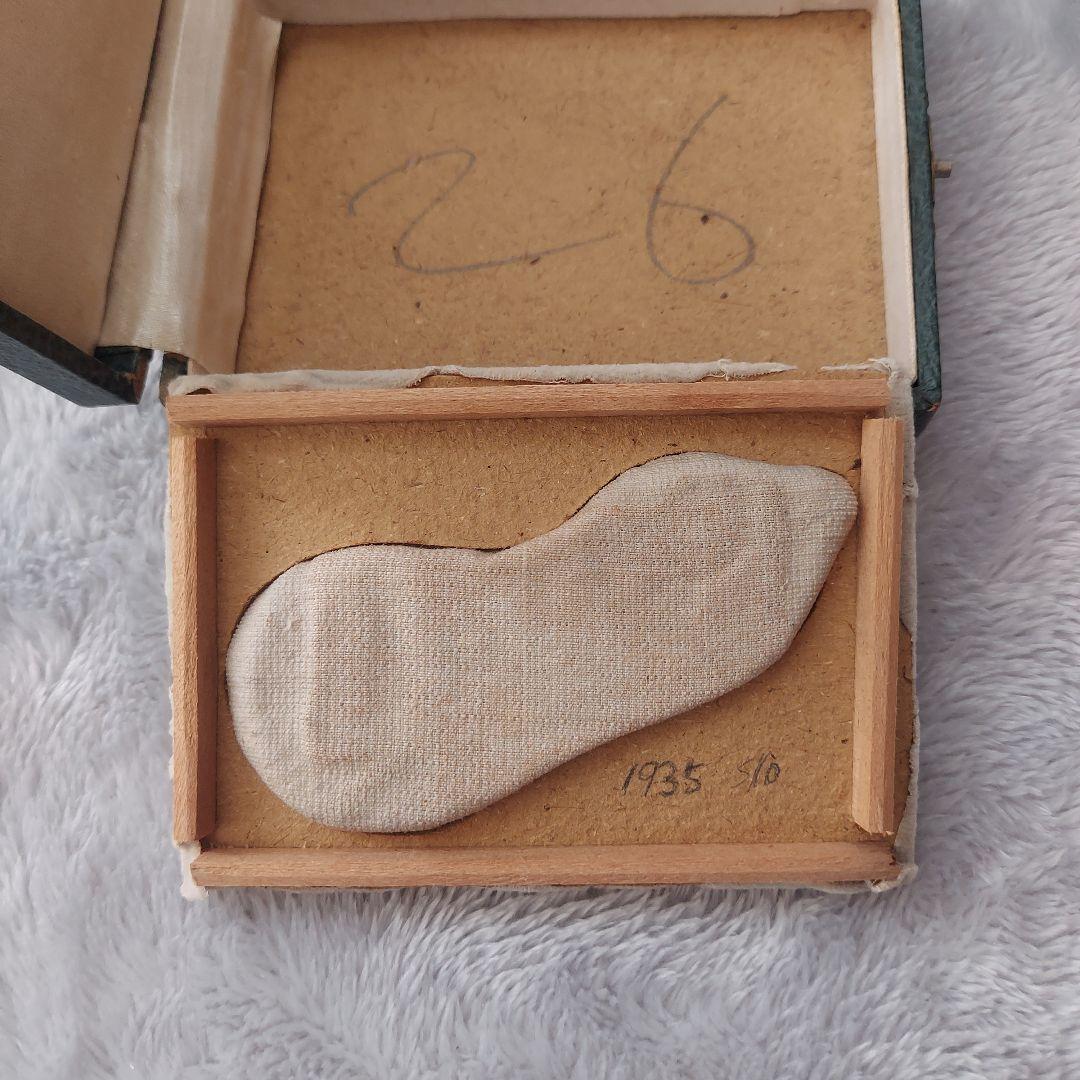 秦銀器店 京都四條 銀製 片切彫り爪楊枝入れ昭和 10年 1935年記念品