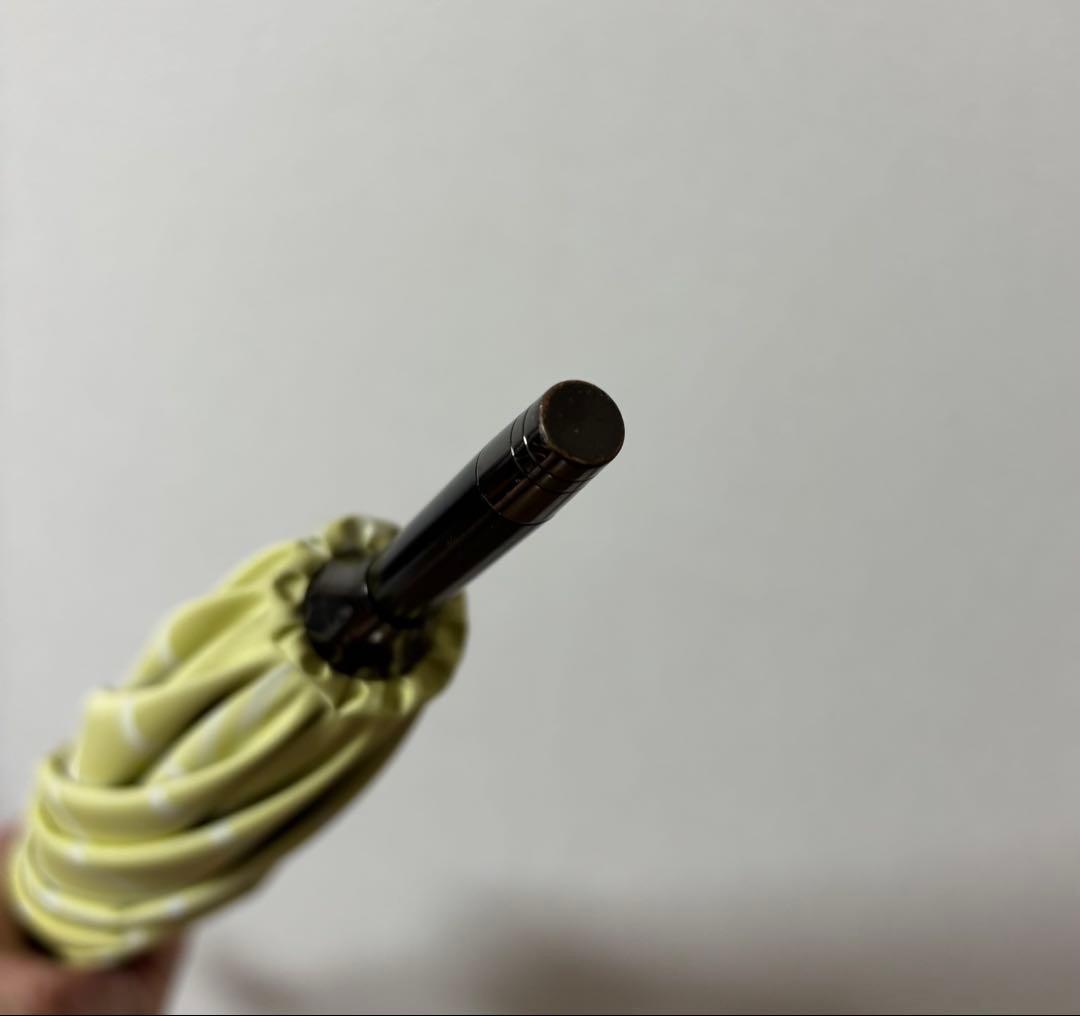 サンバリア100 長傘 Mサイズ チェック イエロー 竹手元