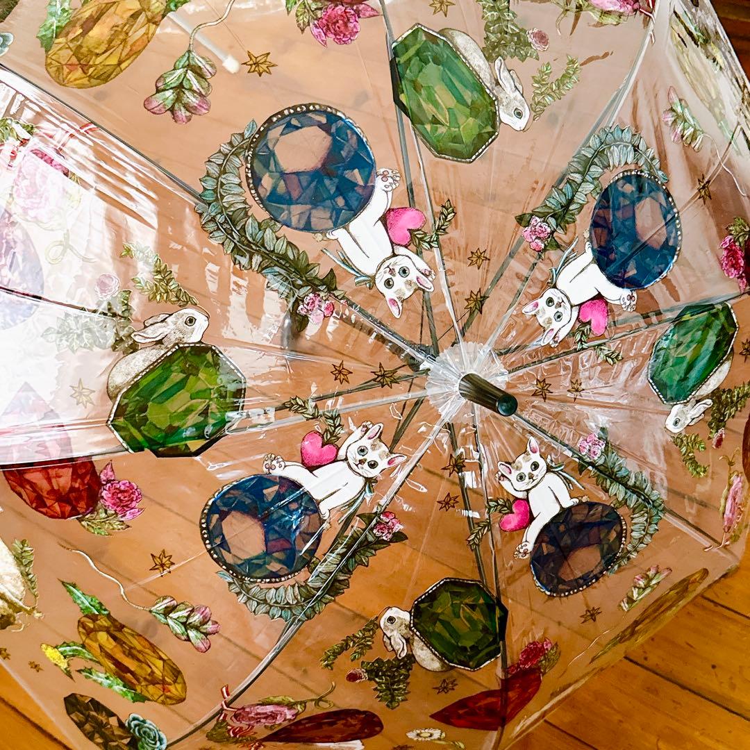 新品 ヒグチユウコ ジャンプ傘 宝石 ビニール傘 ボリス雑貨店 こはる