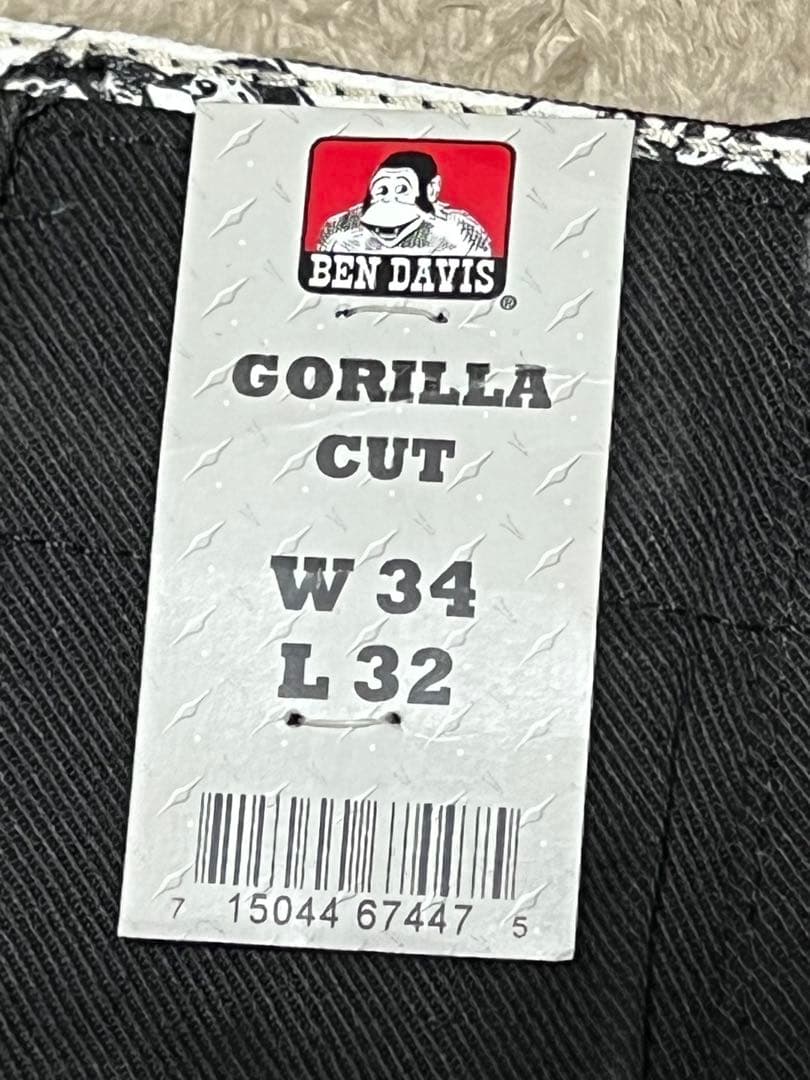 BEN DAVIS GORILLA CUT W34 L32 黒　⭐︎15%off中