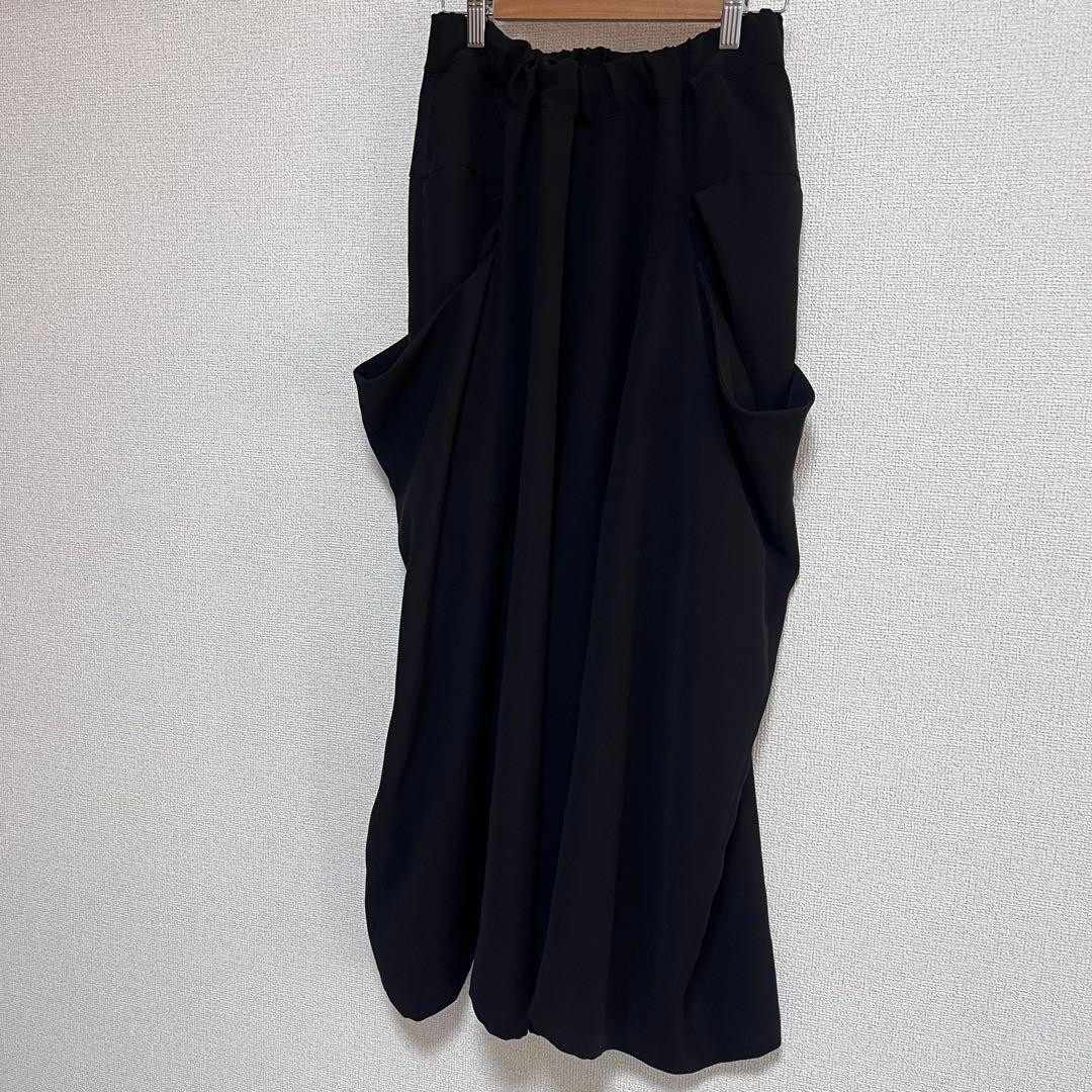 美品　リミフゥ　ヨウジヤマモト　変形　ドレープ　　ワイドパンツ　ブラック