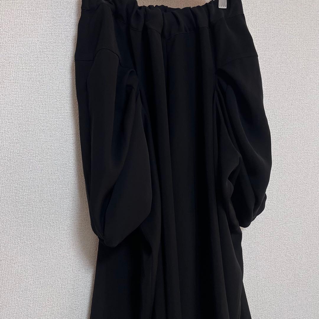 美品　リミフゥ　ヨウジヤマモト　変形　ドレープ　　ワイドパンツ　ブラック