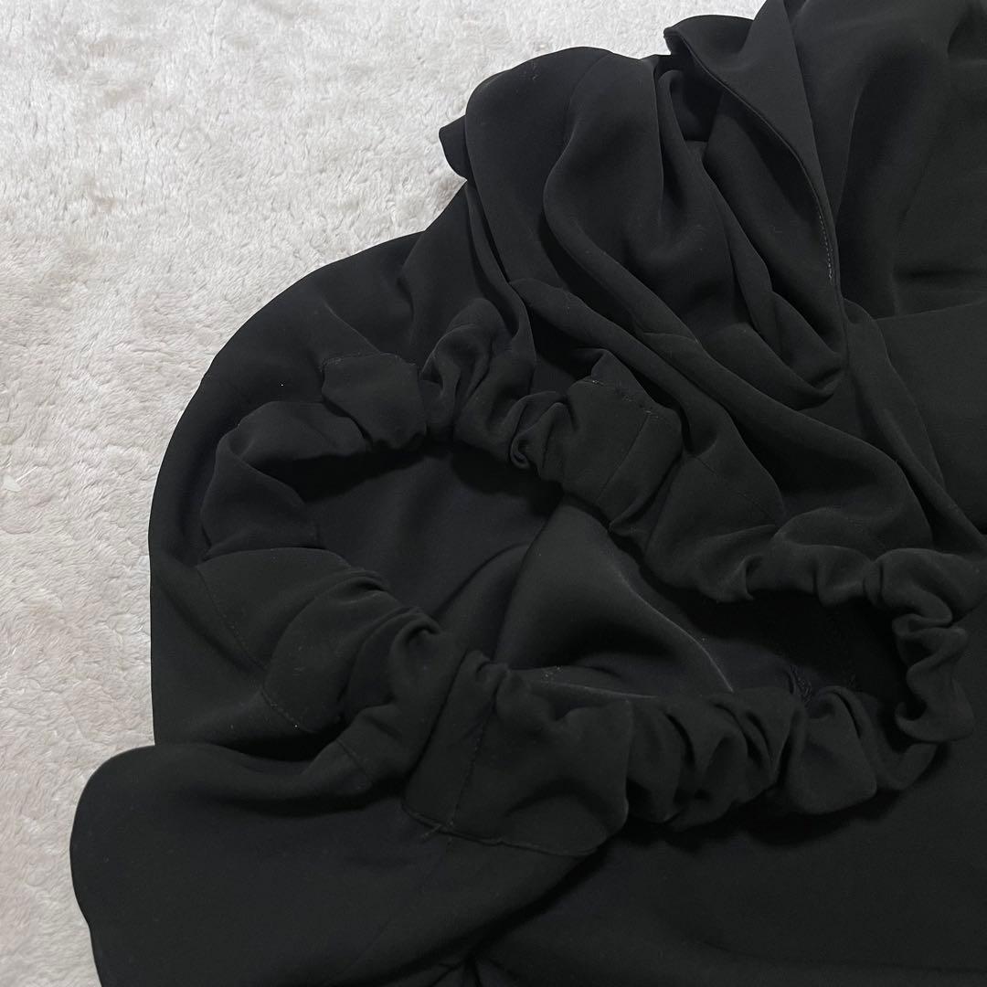 美品　リミフゥ　ヨウジヤマモト　変形　ドレープ　　ワイドパンツ　ブラック