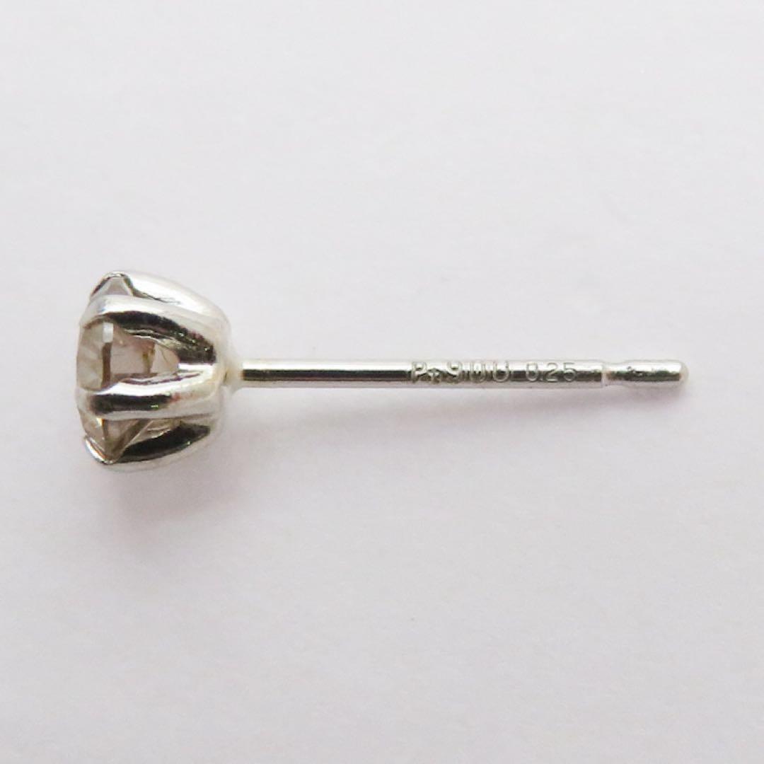 ア*ヤ様 本物保証 × 限定1点　Pt900 天然ダイヤモンド0.25ct 片耳