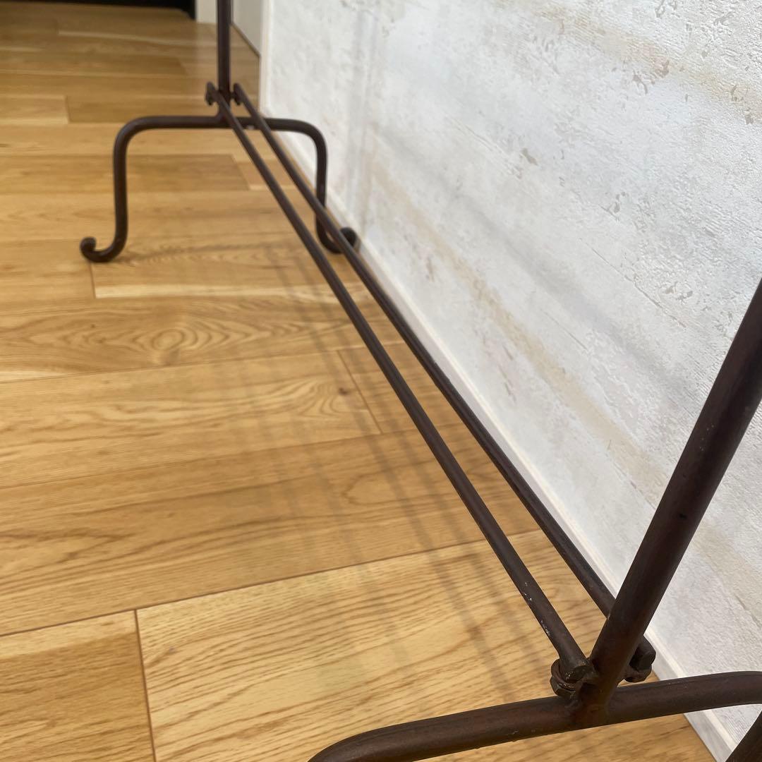 レア！キャトルセゾン　アイアン　ハンガーラック　ブラウン　タオルハンガー