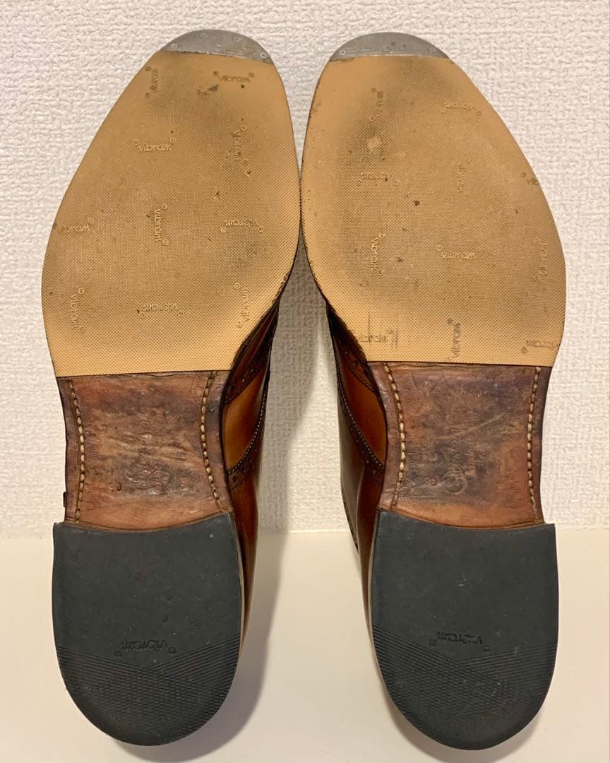 【週末即決特価】5都市 Church’s ダブルモンク ブローグ 茶 UK9