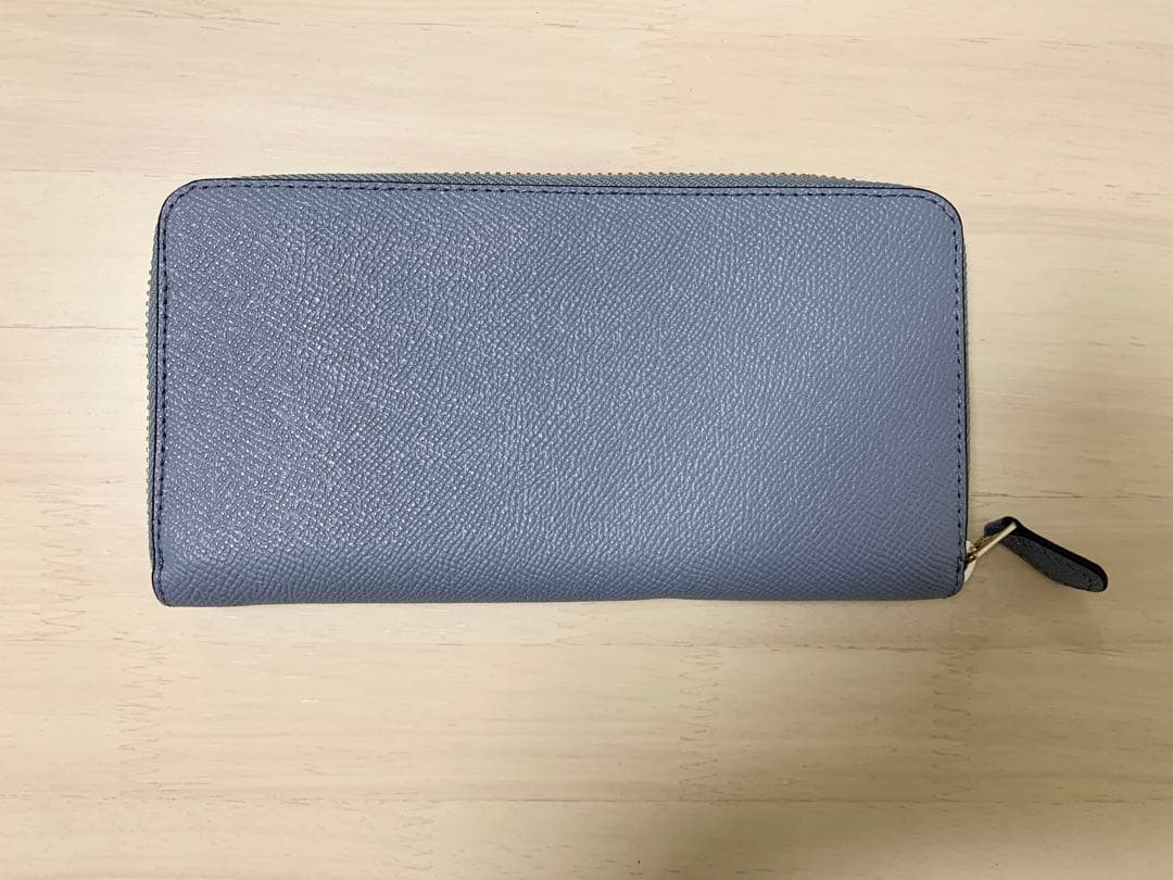 【新品未使用】COACH 長財布 ラウンドファスナー 水色 ブルー 箱 不織布袋
