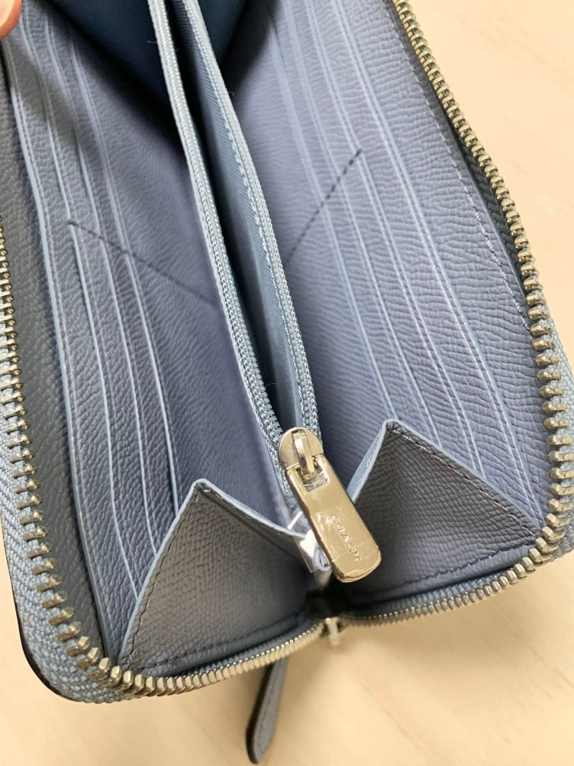 【新品未使用】COACH 長財布 ラウンドファスナー 水色 ブルー 箱 不織布袋