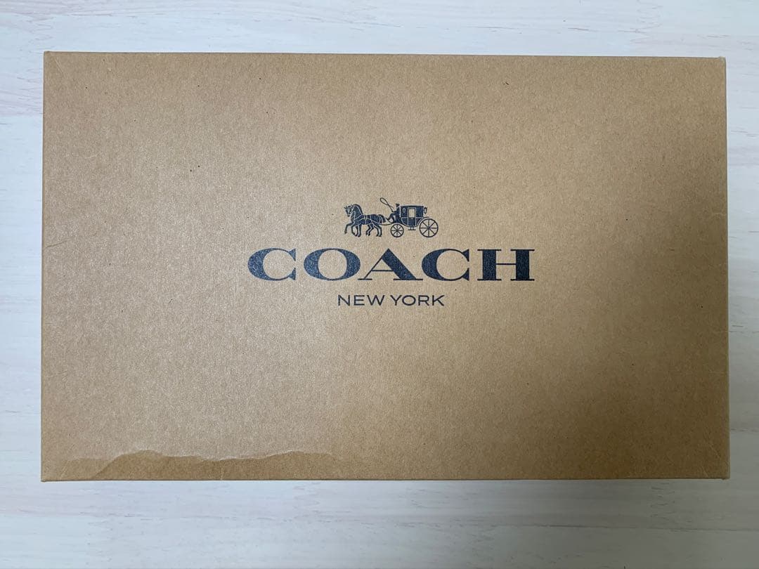 【新品未使用】COACH 長財布 ラウンドファスナー 水色 ブルー 箱 不織布袋