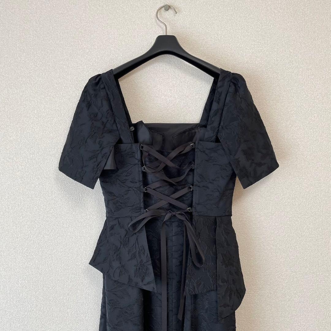 【新品未使用】ジャカードロングドレス ステージドレス ブラック