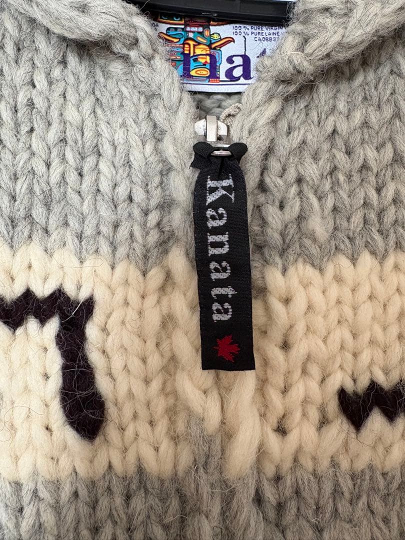 カナタ　ニットベスト ジップアップ