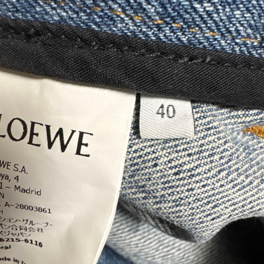 LOEWE デニム プリーツミニスカート　25aw ドレープ