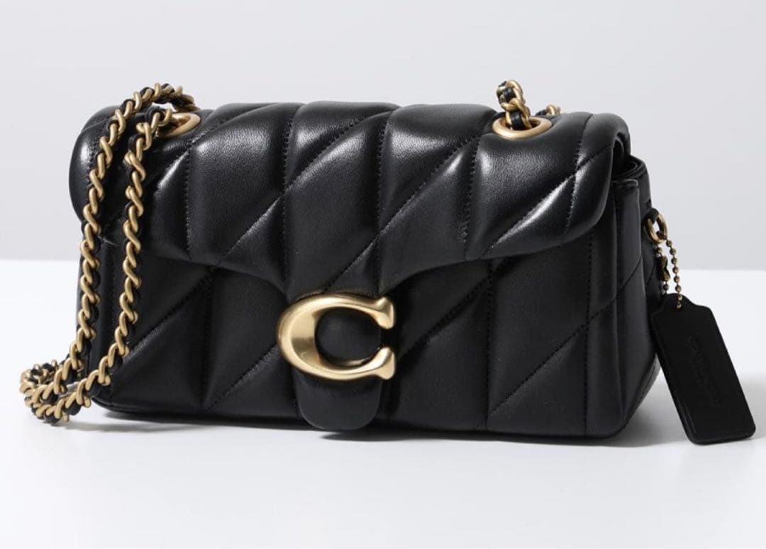 【新品】COACH タビー ショルダー バッグ 20・キルティング　ゴールド