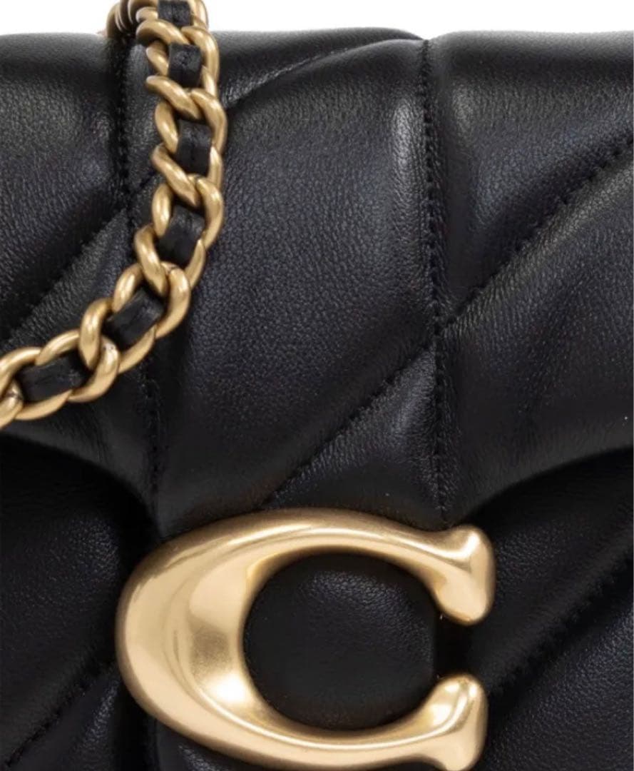 【新品】COACH タビー ショルダー バッグ 20・キルティング　ゴールド