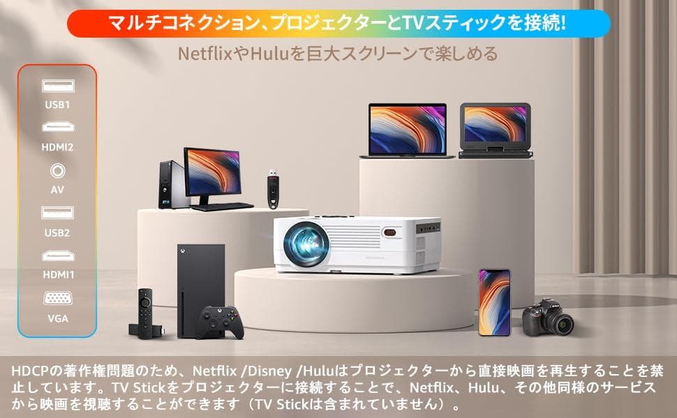 新品　小型家庭用　プロジェクター9000lmフルHD 4K 5G wifi対応