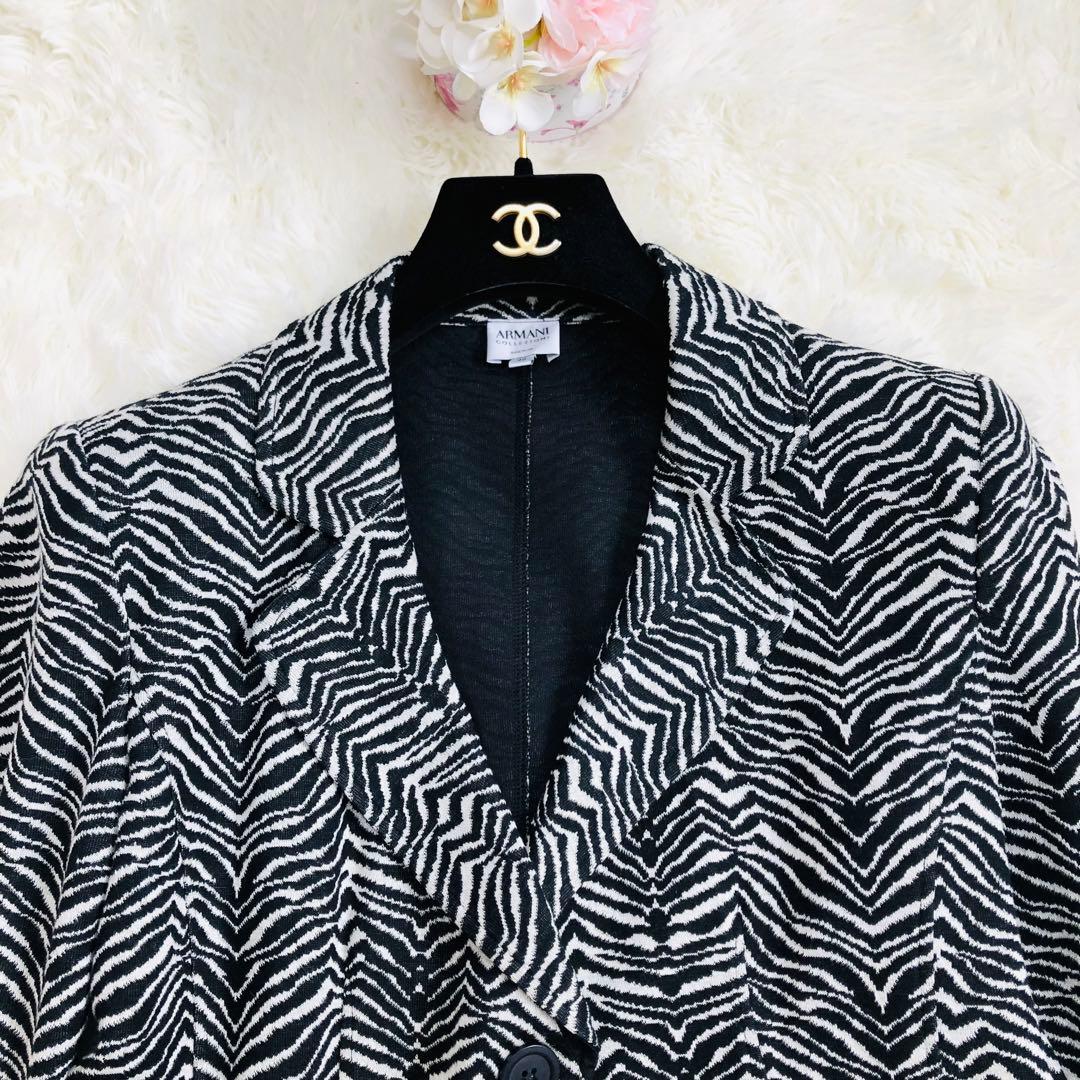 売約済アルマーニコレッツォーニゼブラ柄 ジャケット テーラード 48 イタリア製