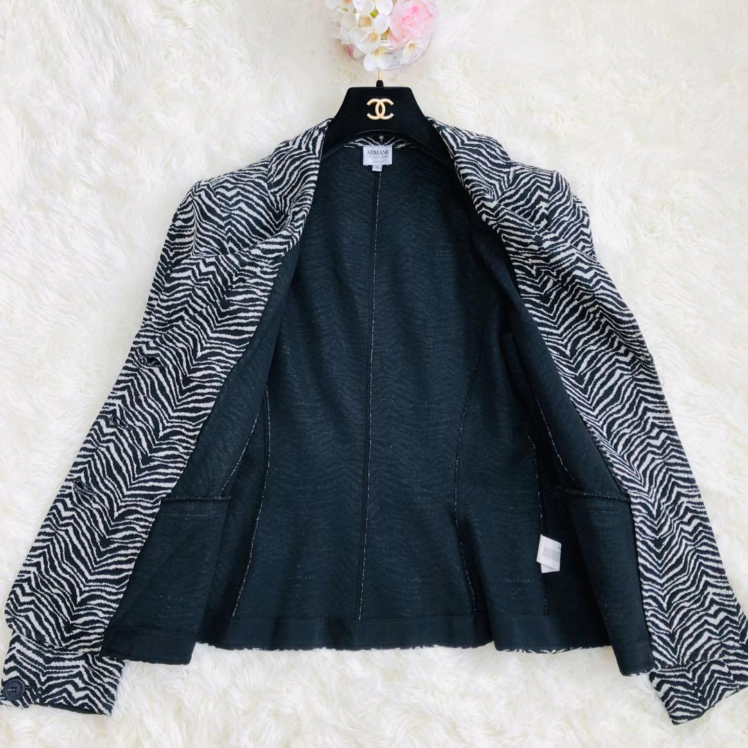売約済アルマーニコレッツォーニゼブラ柄 ジャケット テーラード 48 イタリア製