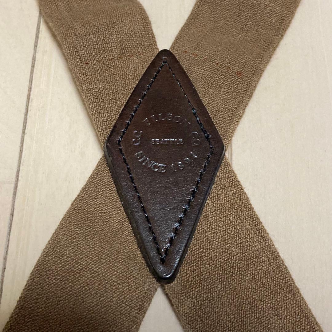 フィルソン Filson USA製 サスペンダー 本革×平ゴム