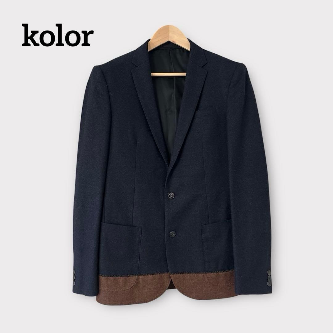 カラー 阿部潤一 テーラードジャケット ウール 総裏 2B センターベント