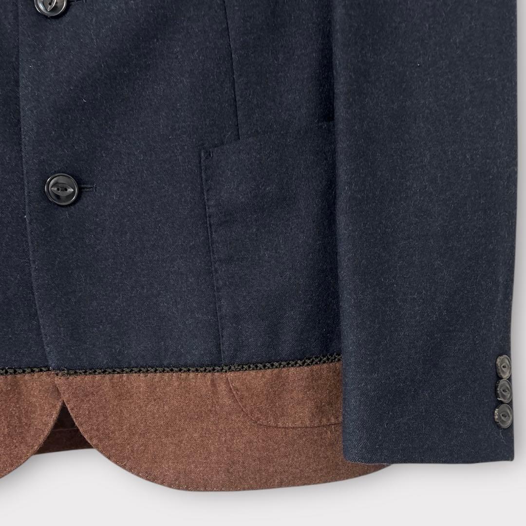 カラー 阿部潤一 テーラードジャケット ウール 総裏 2B センターベント